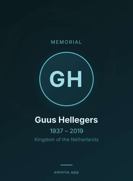 Memorial portrait of Guus Hellegers
