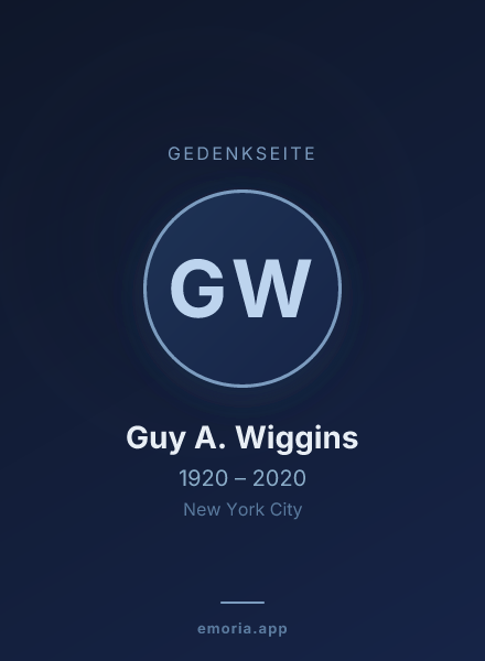 Gedenkportrait von Guy A. Wiggins