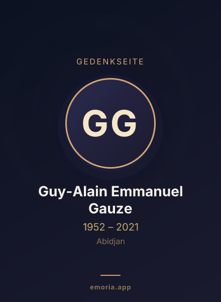 Gedenkportrait von Guy-Alain Emmanuel Gauze