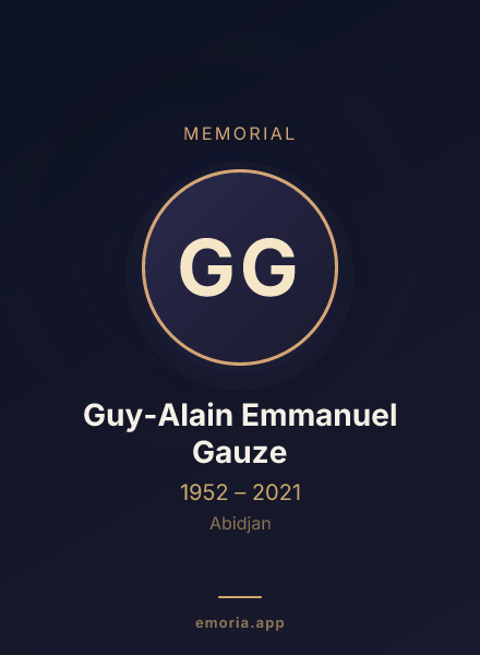 Memorial portrait of Guy-Alain Emmanuel Gauze