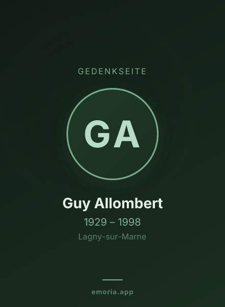 Gedenkportrait von Guy Allombert