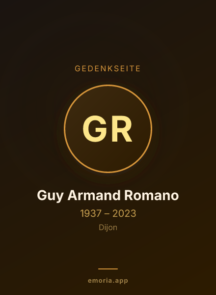 Gedenkportrait von Guy Armand Romano