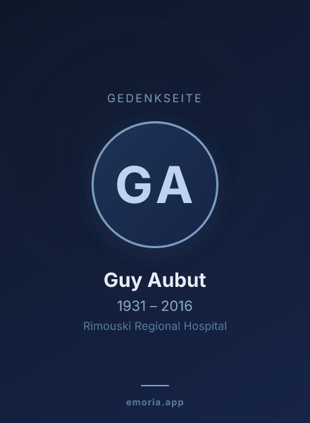 Gedenkportrait von Guy Aubut