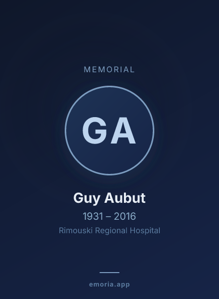 Memorial portrait of Guy Aubut