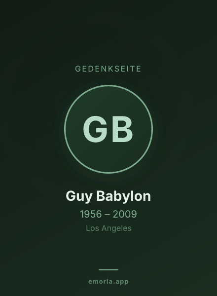 Gedenkportrait von Guy Babylon