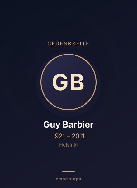 Gedenkportrait von Guy Barbier