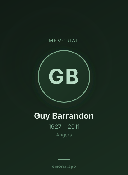 Memorial portrait of Guy Barrandon
