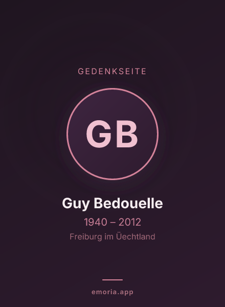 Gedenkportrait von Guy Bedouelle