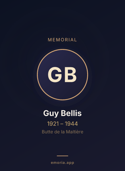 Memorial portrait of Guy Bellis