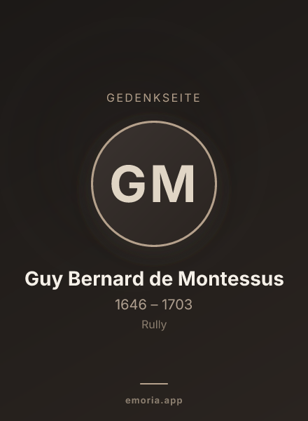 Gedenkportrait von Guy Bernard de Montessus