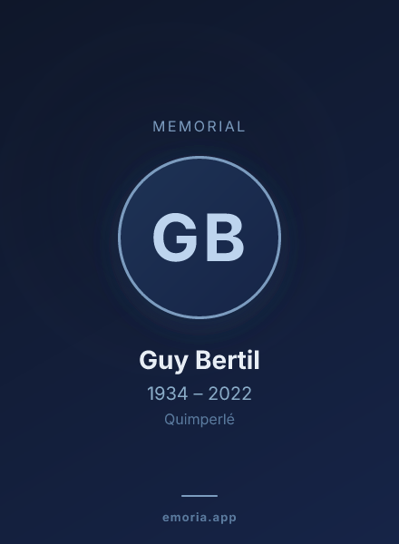 Memorial portrait of Guy Bertil