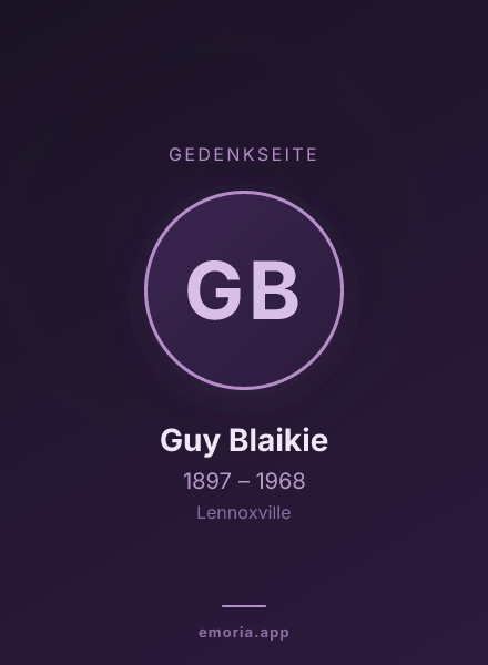 Gedenkportrait von Guy Blaikie
