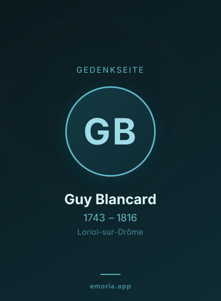 Gedenkportrait von Guy Blancard