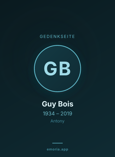 Gedenkportrait von Guy Bois
