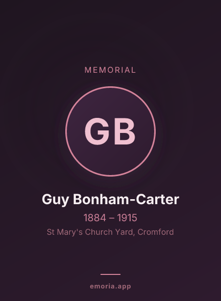 Memorial portrait of Guy Bonham-Carter