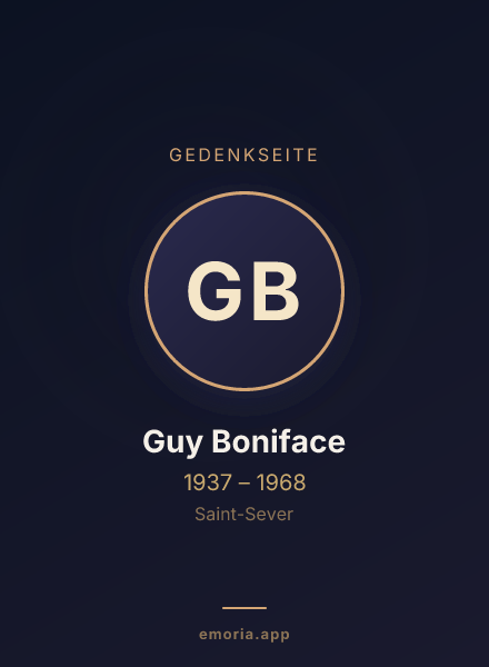 Gedenkportrait von Guy Boniface