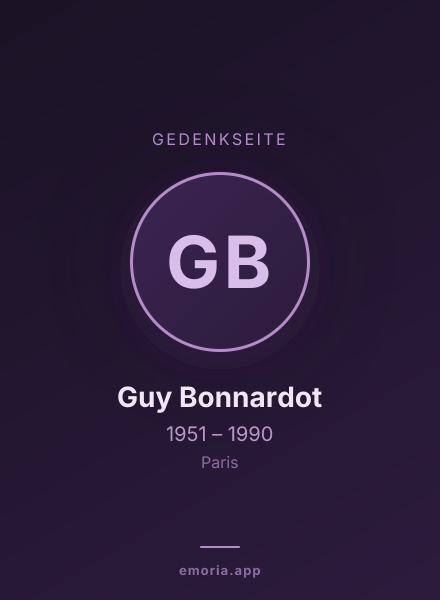 Gedenkportrait von Guy Bonnardot