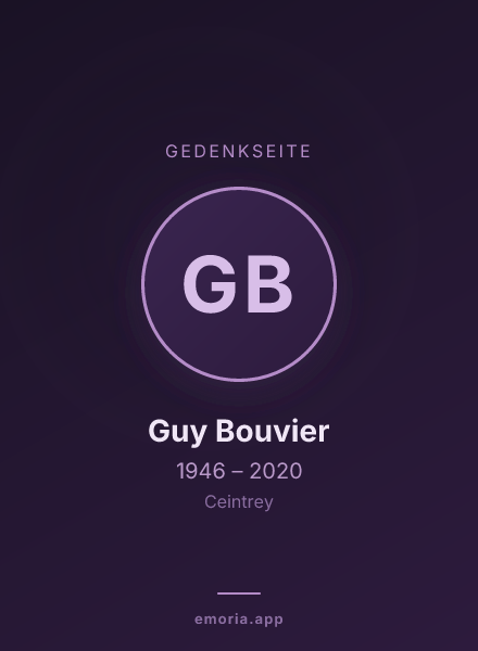 Gedenkportrait von Guy Bouvier