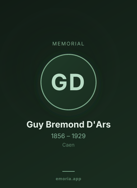 Memorial portrait of Guy Bremond D'Ars