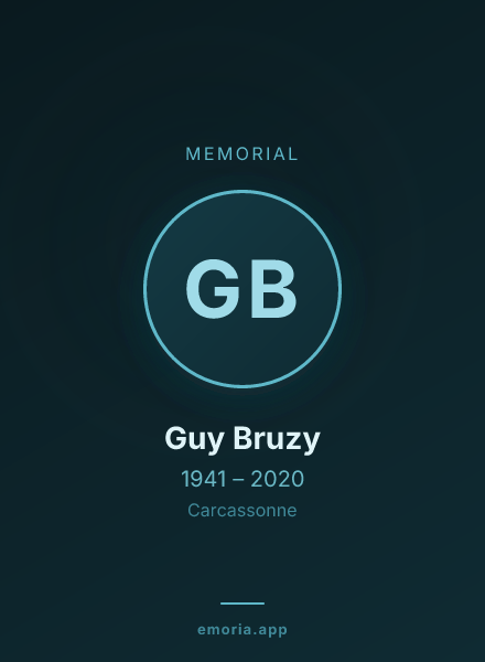 Memorial portrait of Guy Bruzy