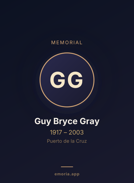 Memorial portrait of Guy Bryce Gray