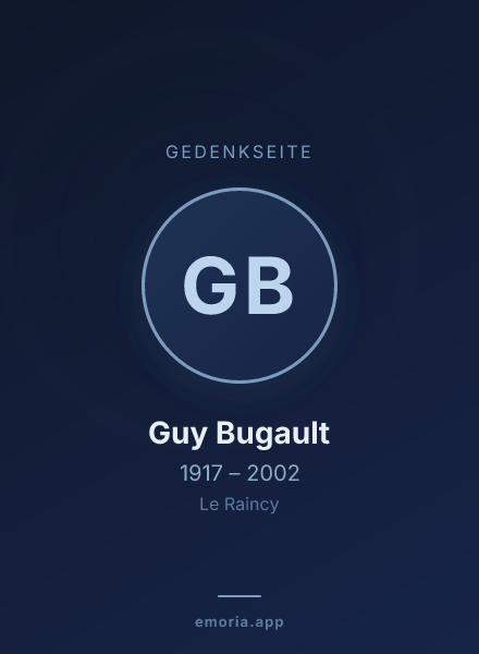 Gedenkportrait von Guy Bugault