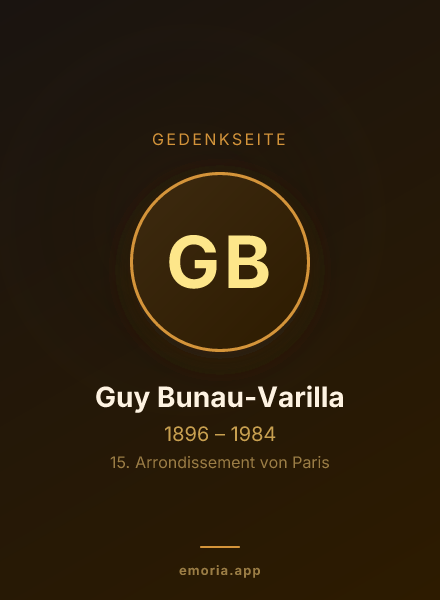 Gedenkportrait von Guy Bunau-Varilla