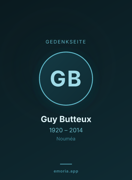 Gedenkportrait von Guy Butteux