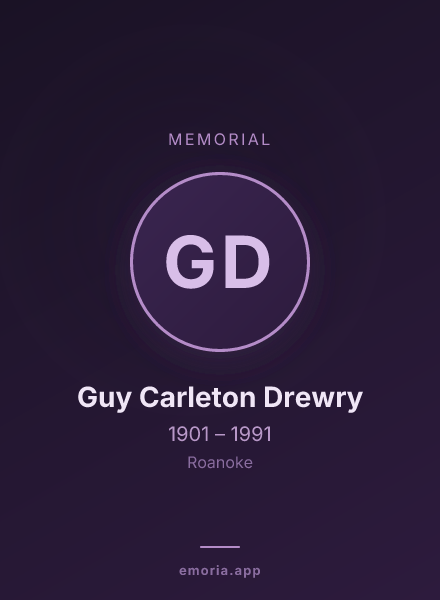 Memorial portrait of Guy Carleton Drewry