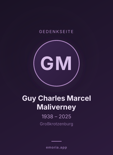Gedenkportrait von Guy Charles Marcel Maliverney