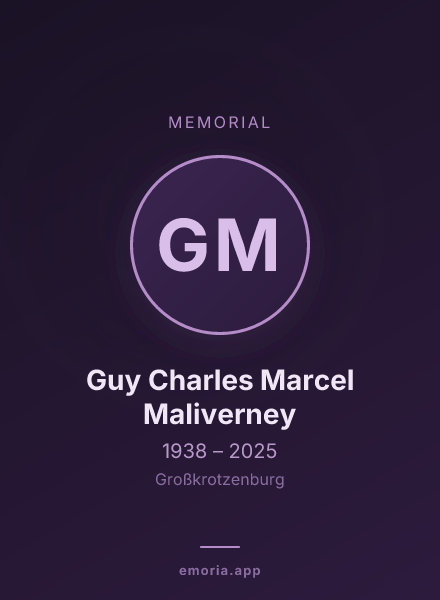 Memorial portrait of Guy Charles Marcel Maliverney