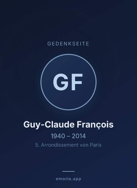 Gedenkportrait von Guy-Claude François