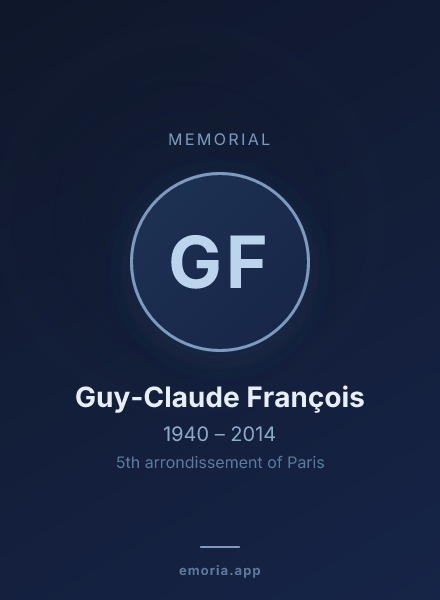 Memorial portrait of Guy-Claude François
