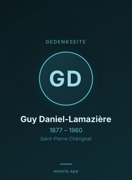 Gedenkportrait von Guy Daniel-Lamazière