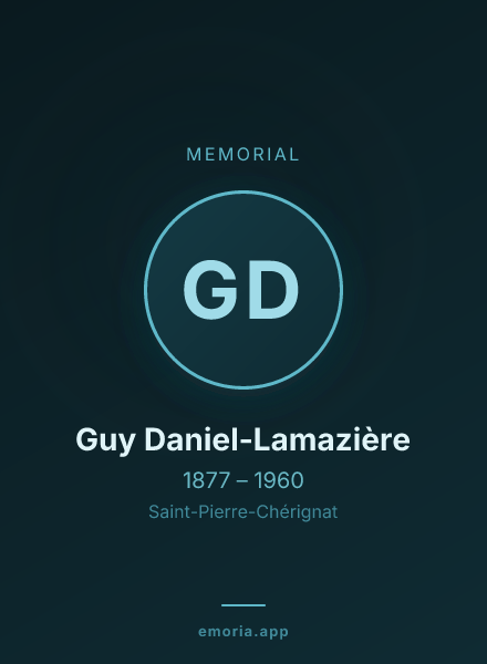 Memorial portrait of Guy Daniel-Lamazière