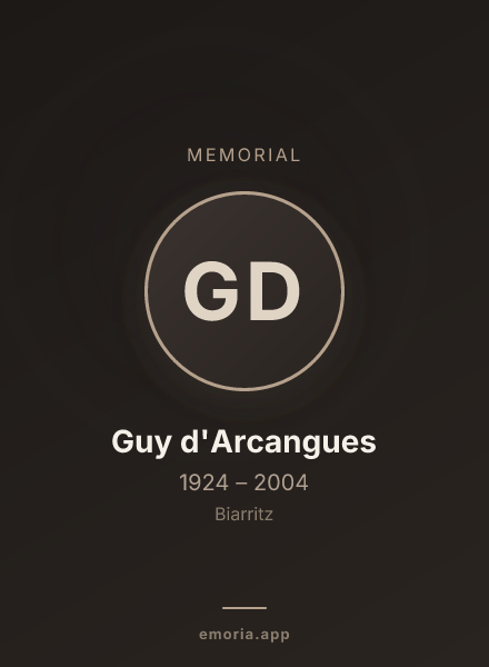 Memorial portrait of Guy d'Arcangues