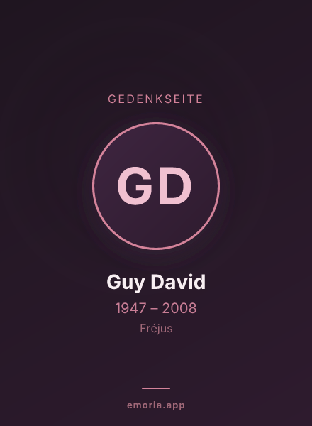Gedenkportrait von Guy David