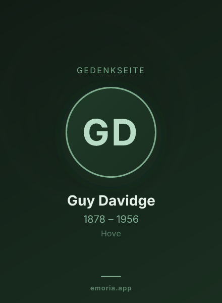 Gedenkportrait von Guy Davidge