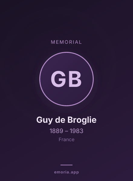 Memorial portrait of Guy de Broglie