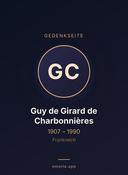 Gedenkportrait von Guy de Girard de Charbonnières