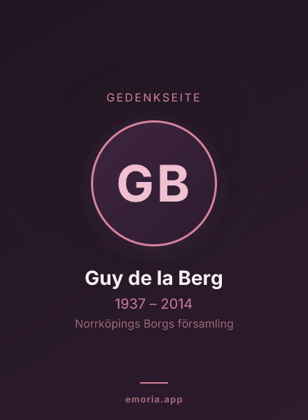 Gedenkportrait von Guy de la Berg