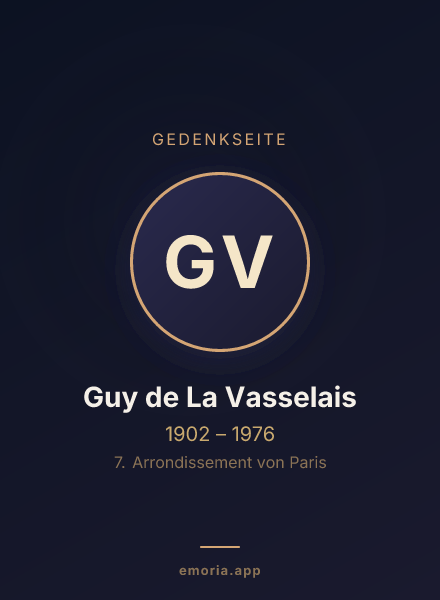 Gedenkportrait von Guy de La Vasselais