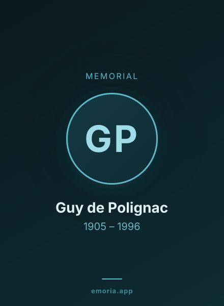 Memorial portrait of Guy de Polignac