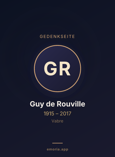 Gedenkportrait von Guy de Rouville