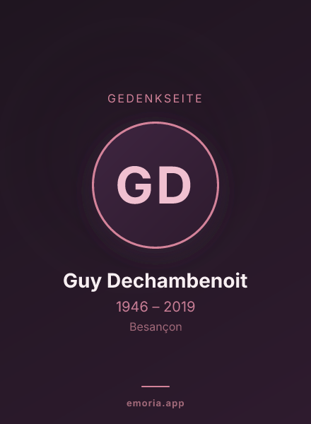 Gedenkportrait von Guy Dechambenoit