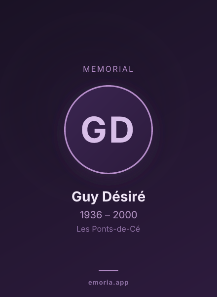 Memorial portrait of Guy Désiré