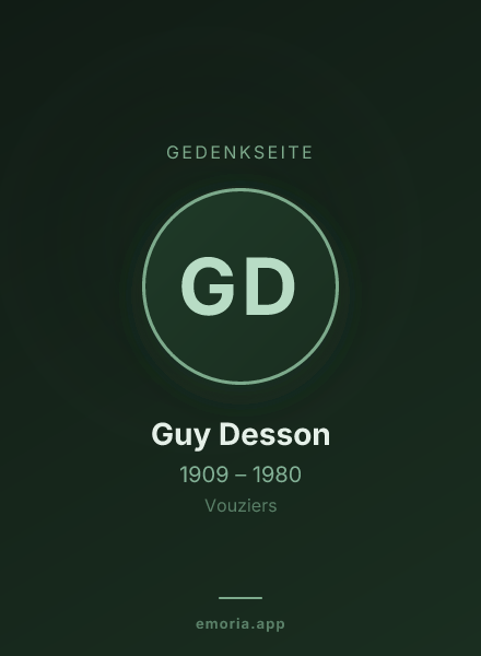 Gedenkportrait von Guy Desson