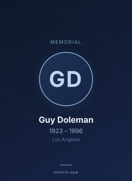 Memorial portrait of Guy Doleman