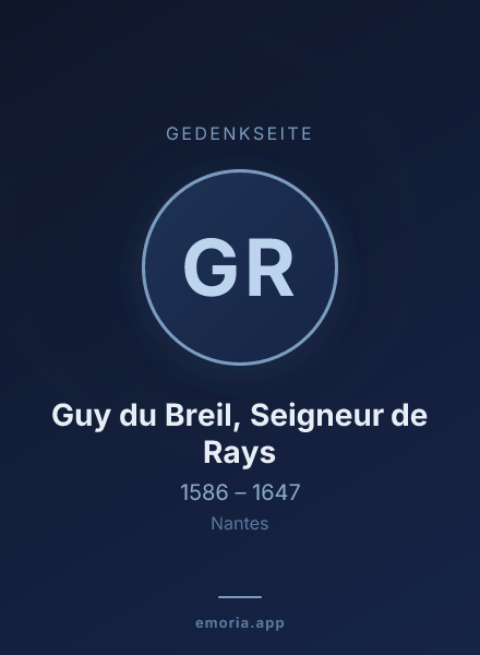 Gedenkportrait von Guy du Breil, Seigneur de Rays