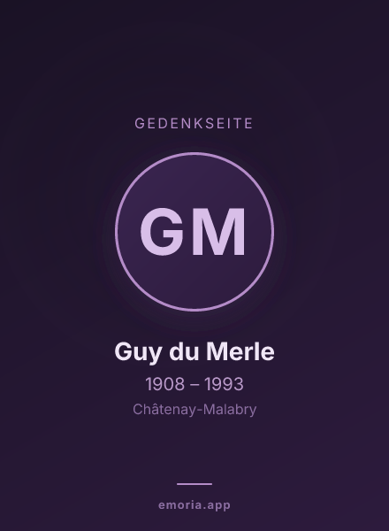 Gedenkportrait von Guy du Merle